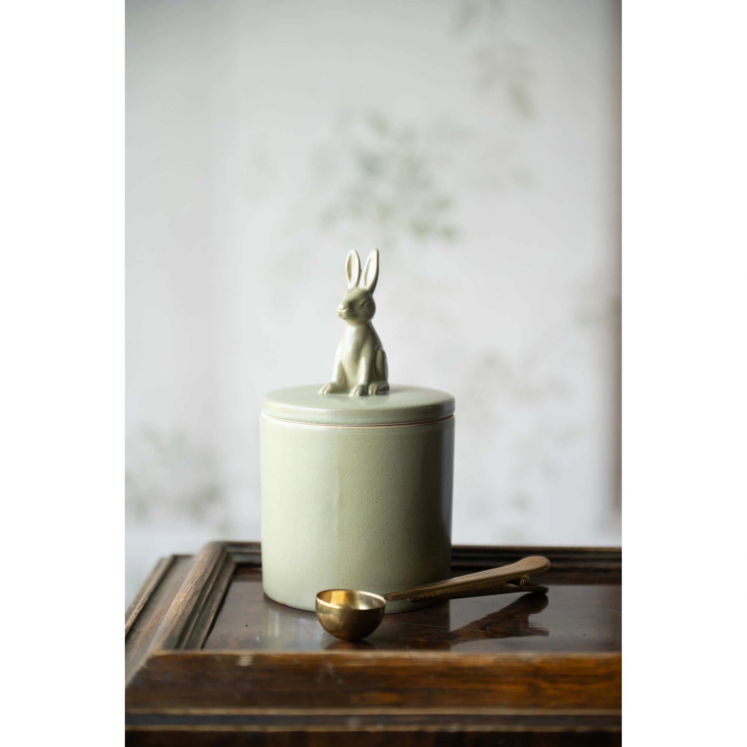 Διακοσμητικό Δοχείο Με Καπάκι HEN - Πορσελάνη Πράσινο Ø10 x 11 x 20 cm HintsDeco