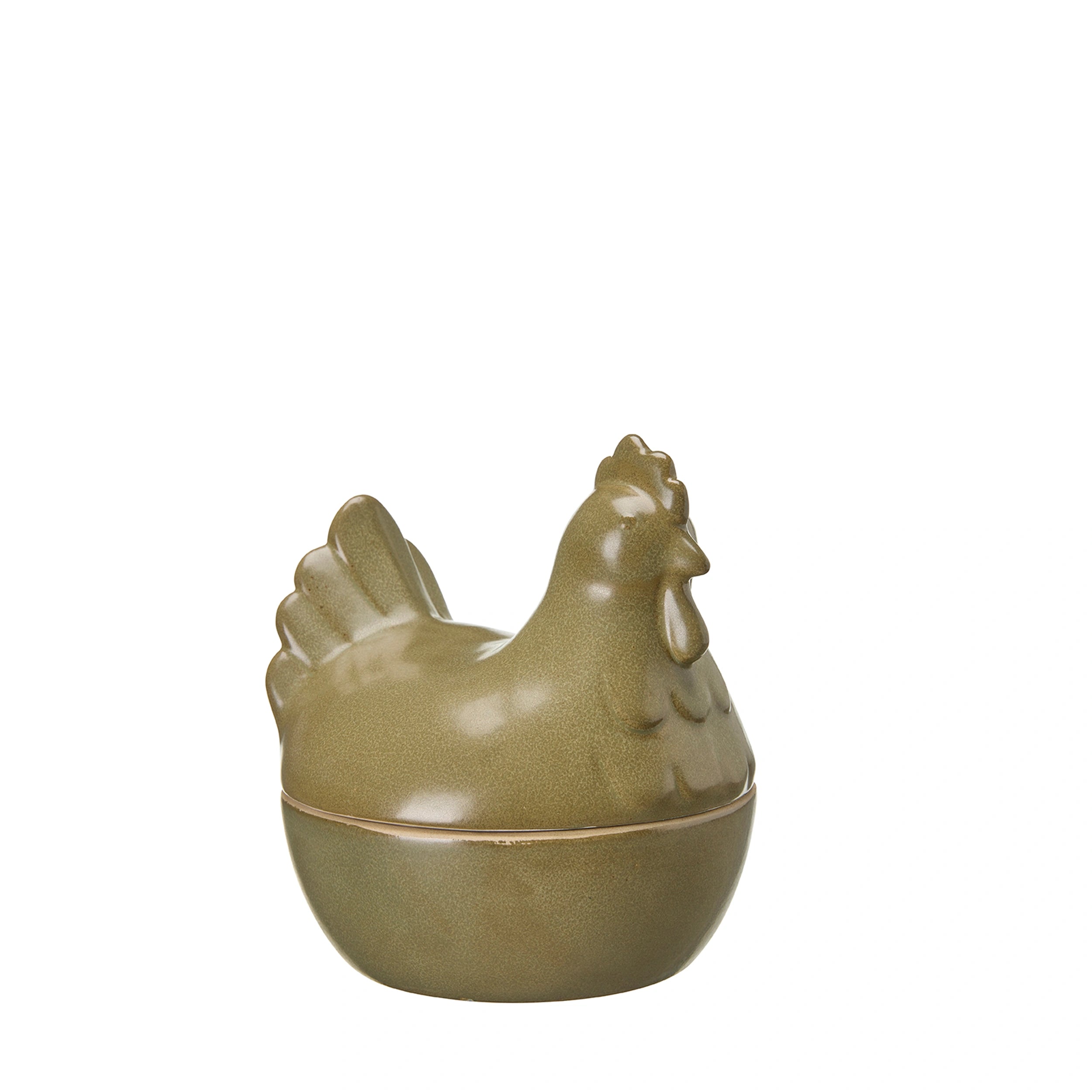 Διακοσμητικό Δοχείο Με Καπάκι HEA Hen - Πορσελάνη Πράσινο Ø11 x 14 x 14 x 16 cm HintsDeco