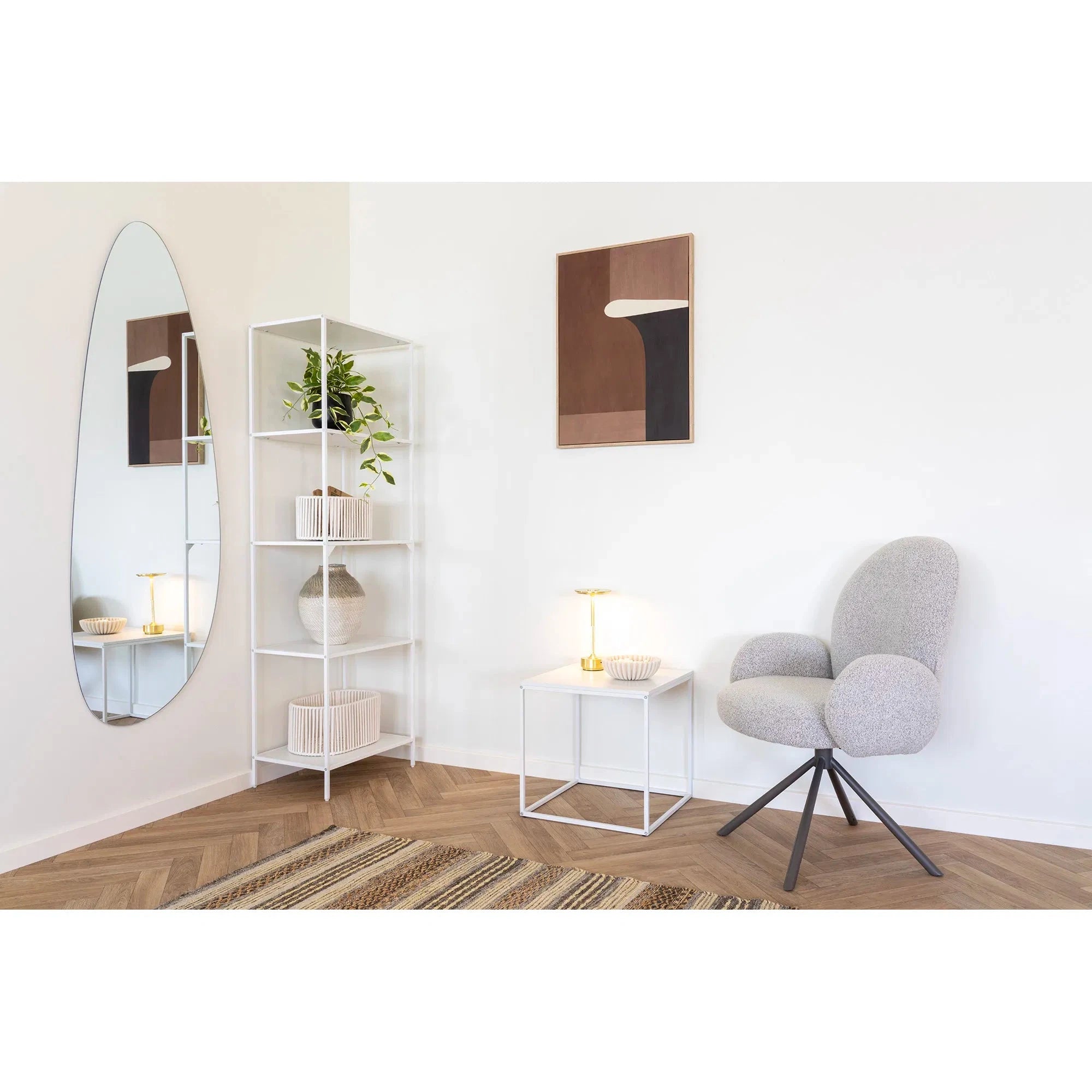 Καρέκλα Τραπεζαρίας Lana / Bouclé / Γκρι W65 x L69 x H91.5 HOUSE NORDIC