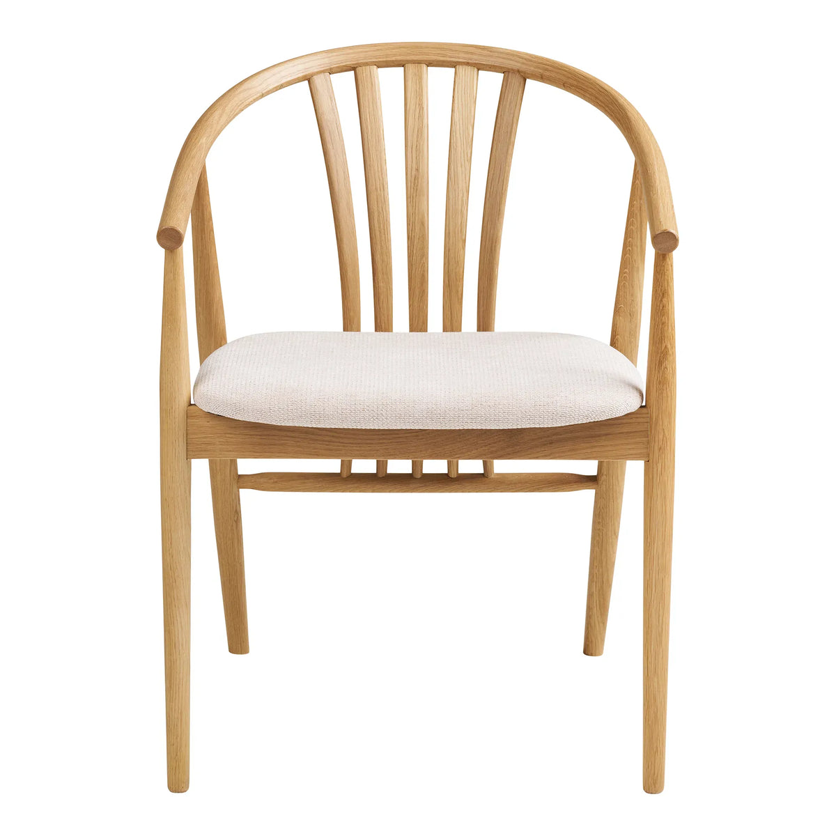 Καρέκλα Τραπεζαρίας Agustin - Ξύλο Δρυός Ύφασμα Φυσική Απόχρωση W57 x H78 x L54 cm HOUSE NORDIC