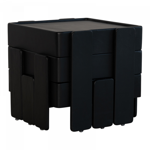 Urban Nature Culture Amsterdam Τραπέζι Τραπέζι 3 τμχ Nido Ξύλο Sunkay Μαύρο 42x42x40 cm 101 COPENHAGEN