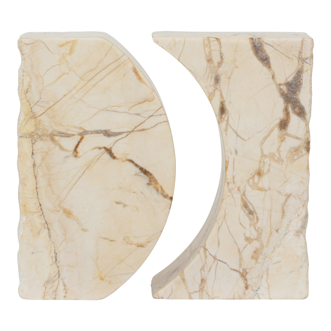 Διακοσμητικά Runda - Μάρμαρο Φυσική Απόχρωση Σετ Των 2 τμχ 20,5 x 7,5 x 22 cm Urban Nature Culture Amsterdam