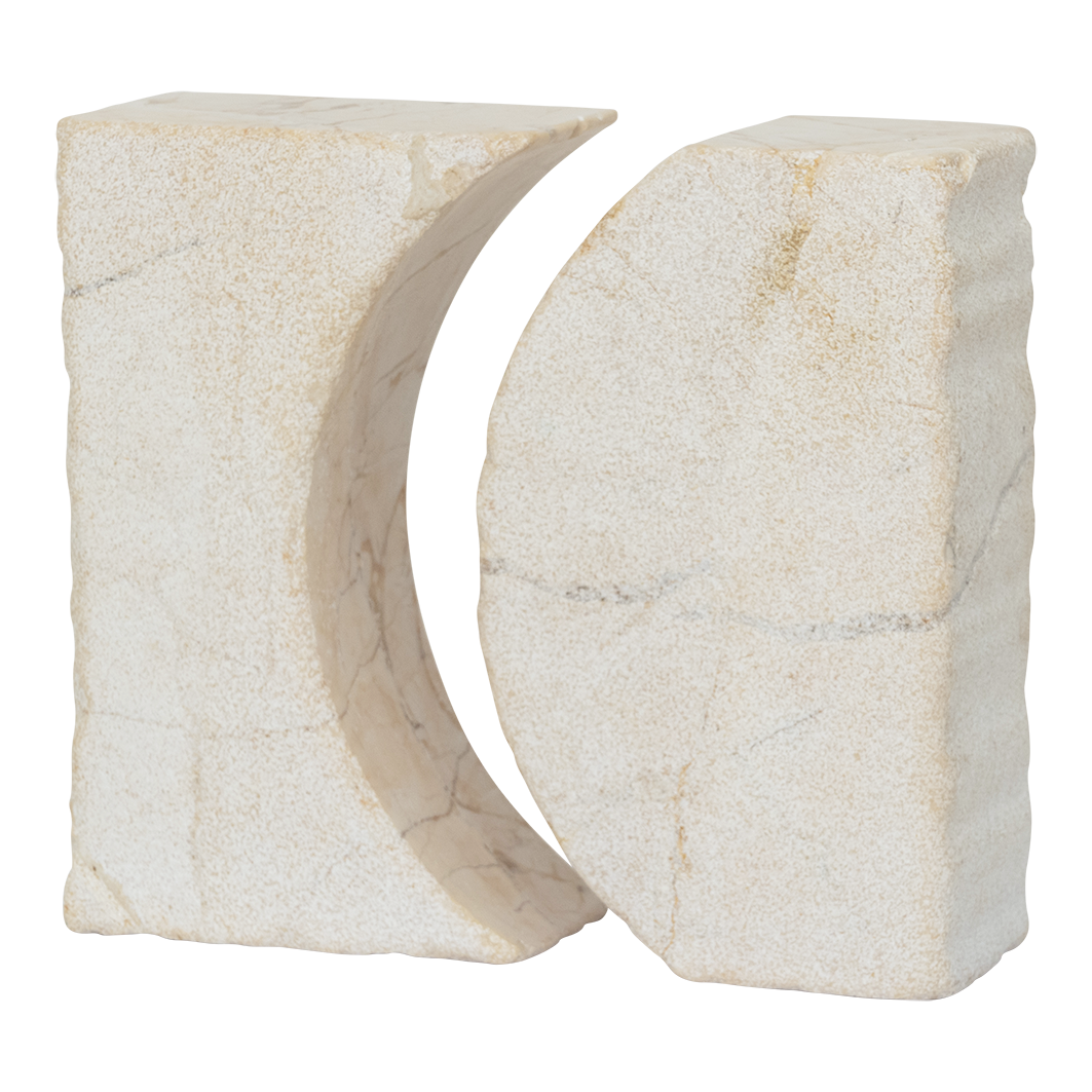 Διακοσμητικά Runda - Μάρμαρο Φυσική Απόχρωση Σετ Των 2 τμχ 20,5 x 7,5 x 22 cm Urban Nature Culture Amsterdam