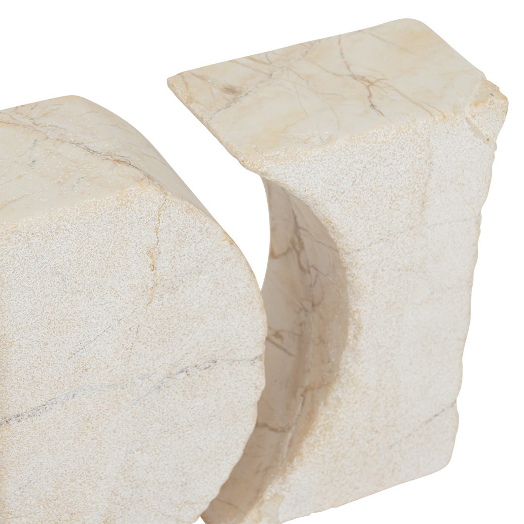 Διακοσμητικά Runda - Μάρμαρο Φυσική Απόχρωση Σετ Των 2 τμχ 20,5 x 7,5 x 22 cm Urban Nature Culture Amsterdam