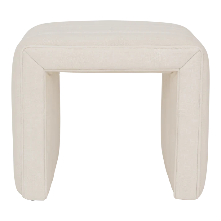 Urban Nature Culture Amsterdam Πουφ Πουφ Lyne Off White Λινό 46x35x38 CM Urban Nature Culture Amsterdam