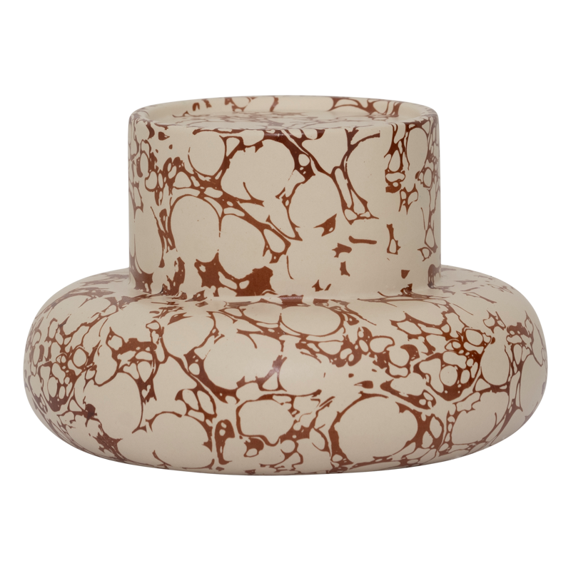 Urban Nature Culture Amsterdam Κηροπήγιο Κεραμικό Κηροπήγιο Mukava - Εκρού Μαρμάρινη Όψη Ø 15 x 10 CM Urban Nature Culture Amsterdam