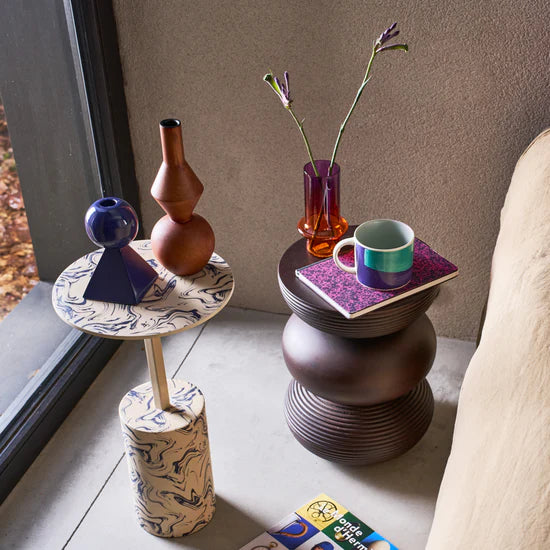 Urban Nature Culture Amsterdam Βοηθητικό Τραπέζι Ξύλινο Βοηθητικό Τραπέζι Sven - Καφέ Ø 30 x 40 CM Urban Nature Culture Amsterdam