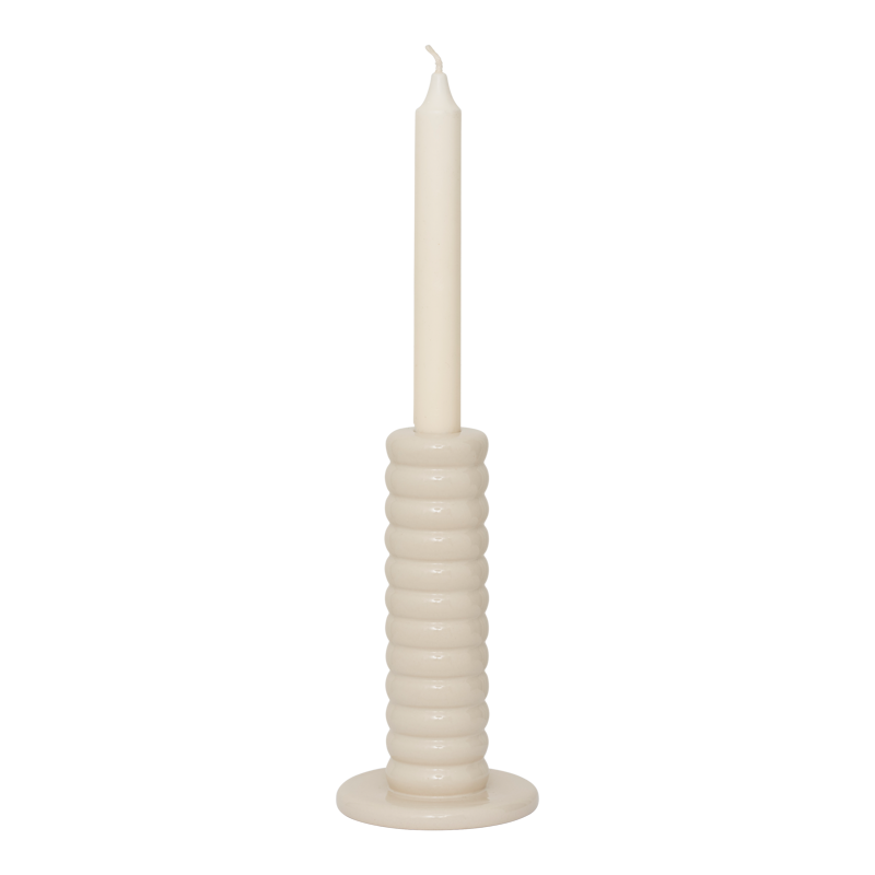 Κηροπήγιο Tebongo Off White Κεραμικό Ø 10x19cm Urban Nature Culture Amsterdam