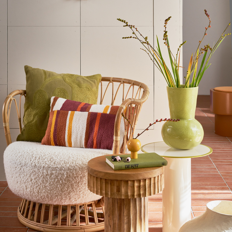 Mini Βάζα Lilian, Set Of 3 Ø 5.5 x 10 cm Κεραμικά Πορτοκαλί/ Κίτρινο/ Κεχριμπάρι Urban Nature Culture Amsterdam