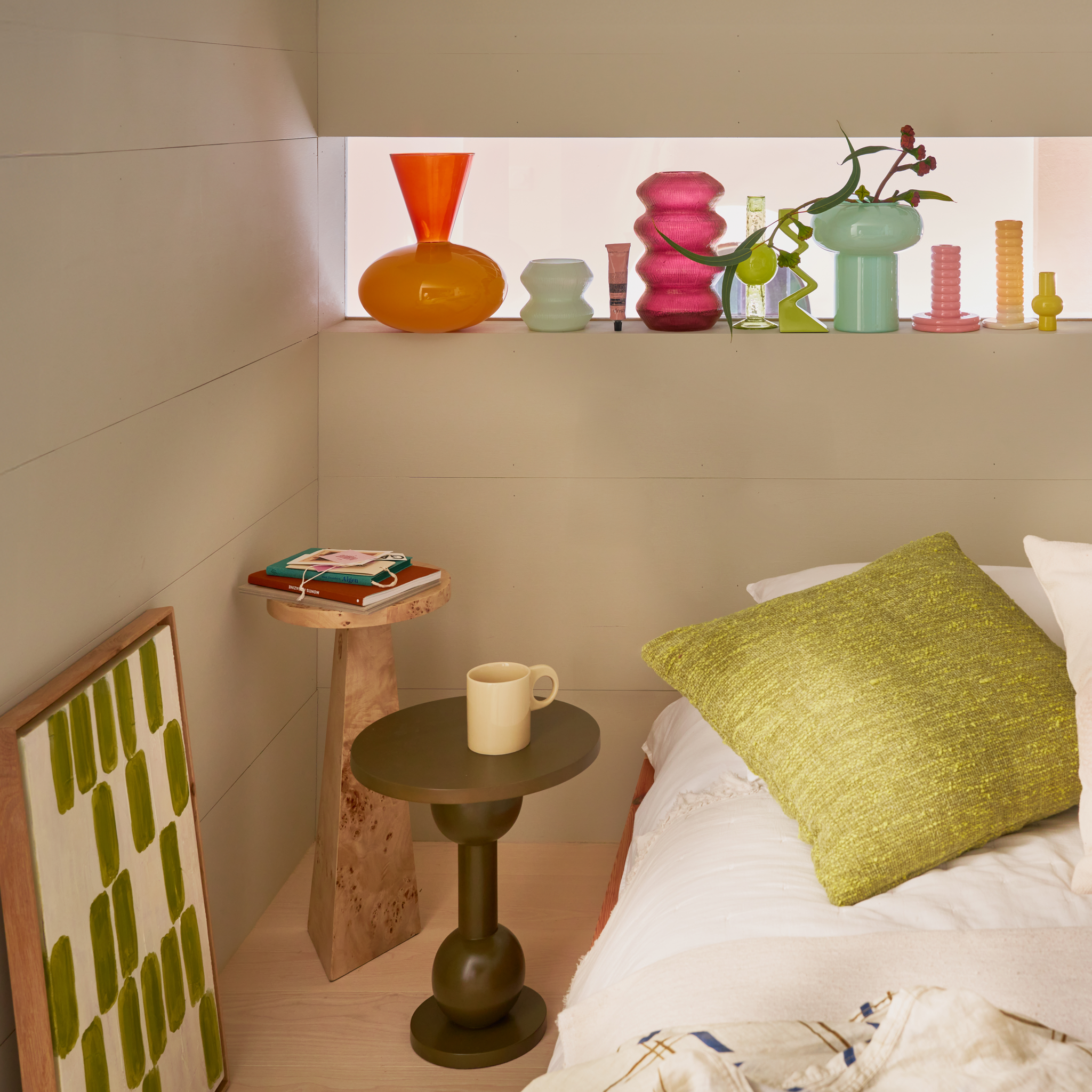 Βοηθητικό Τραπέζι Ramo - Ξύλο Μάνγκο Σκούρο Πράσινο Ø35 x H40 cm Urban Nature Culture Amsterdam