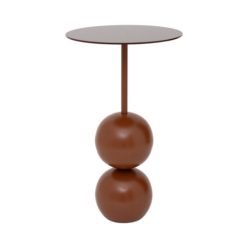 Βοηθητικό Τραπέζι Sibi - Αλουμίνιο Γυαλί Καφέ Ø34 x H58 cm Urban Nature Culture Amsterdam