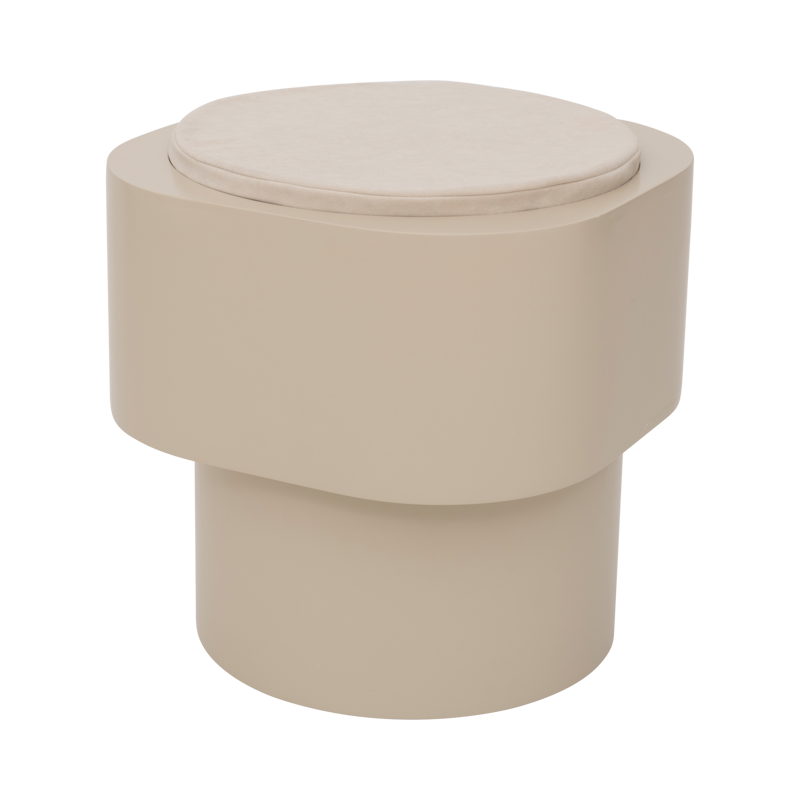 Βοηθητικό Τραπέζι Tabouret - MDF Ξύλο Ανοιχτό Χακί Ø45 x H40 cm Urban Nature Culture Amsterdam