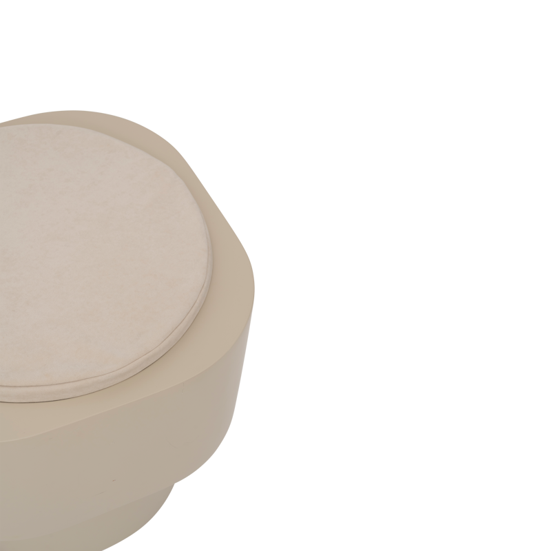 Βοηθητικό Τραπέζι Tabouret - MDF Ξύλο Ανοιχτό Χακί Ø45 x H40 cm Urban Nature Culture Amsterdam