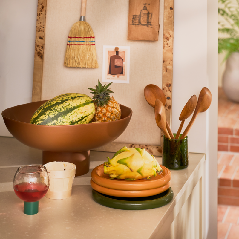 Ποτήρι Νερού Hammered Banana Palm - Γυάλινο Πράσινο Ø8,5 x H9,5 cm Urban Nature Culture Amsterdam