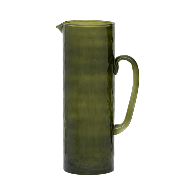 Κανάτα Hammered Banana Palm - Γυάλινη Πράσινη Ø15 x W9 x H26,5 cm Urban Nature Culture Amsterdam