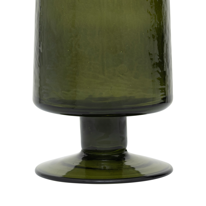 Ποτήρι Κρασιού Hammered Banana Palm - Γυάλινο Πράσινο Ø7 x H12 cm Urban Nature Amsterdam