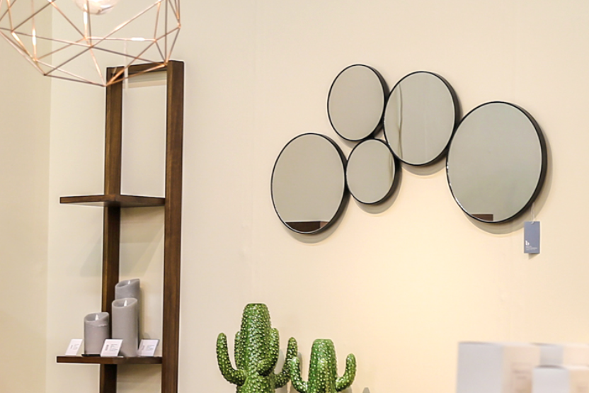 Broste Copenhagen Καθρέφτης Kunst Καθρέφτης Τοίχου Μεταλλικό Μαύρο Πλαίσιο, 45x22x93cm Broste Copenhagen