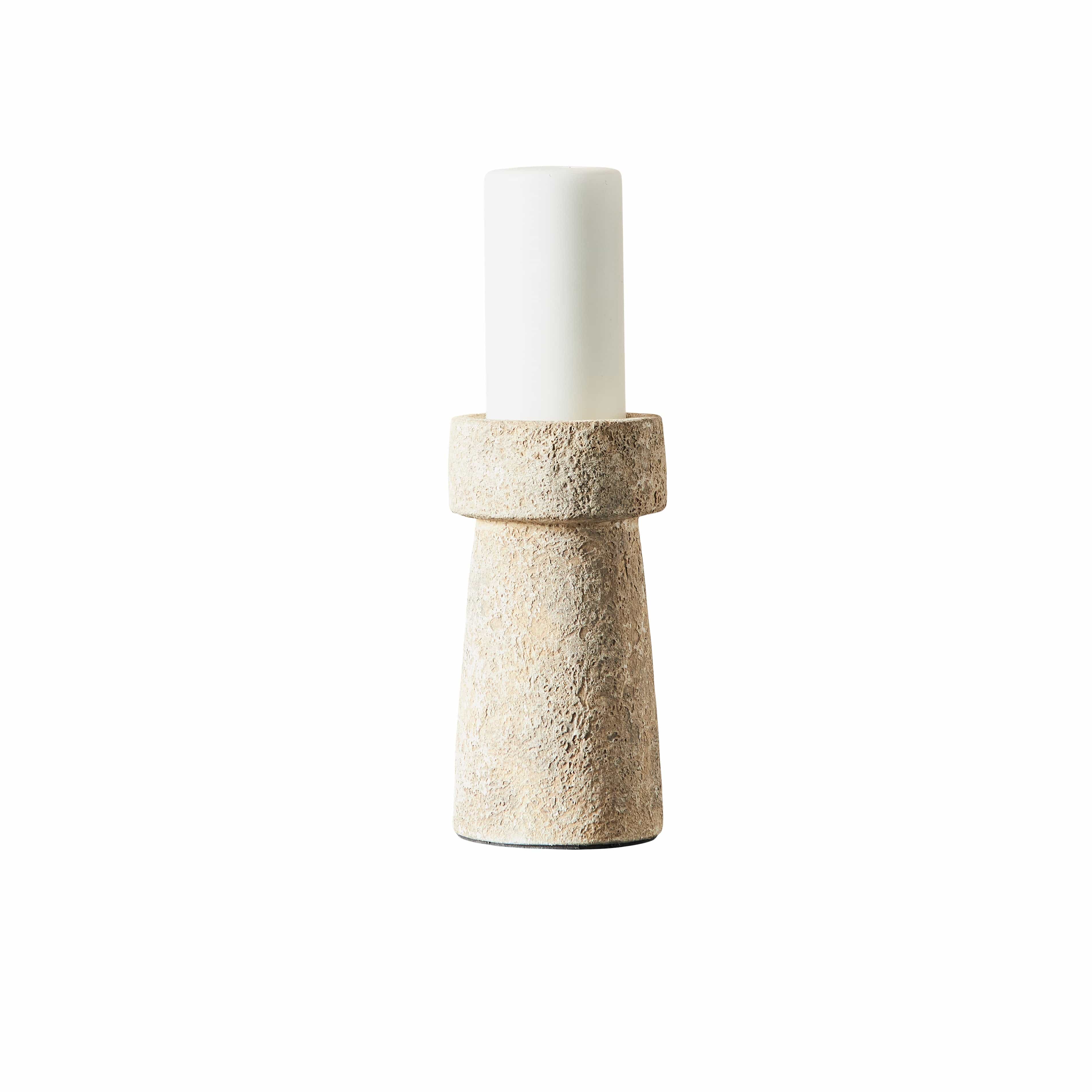 MUUBS Κηροπήγιο Κηροπήγιο Eris S Σετ 2 τμχ Μπεζ Κεραμικό Τερακότα H: 16 Ø: 10 cm MUUBS