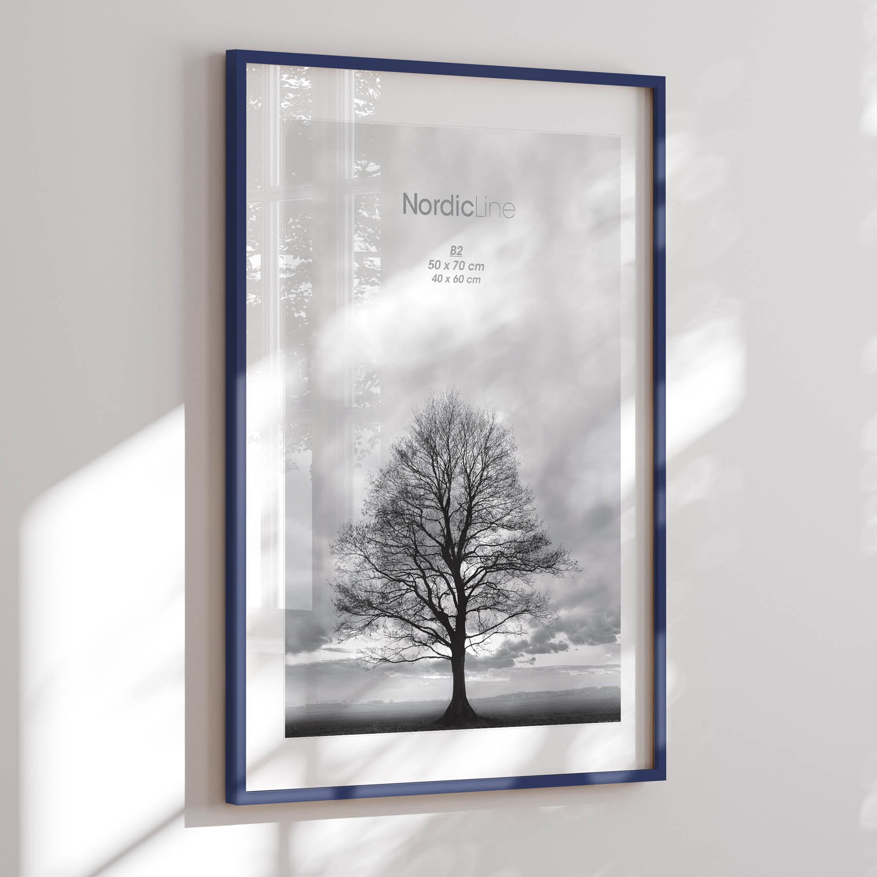 INCADO Κορνίζα Κορνίζα Nordic Line Slim Safety Modern Μπλε Ξύλο Ακ. Γυαλί 50x70 cm INCADO