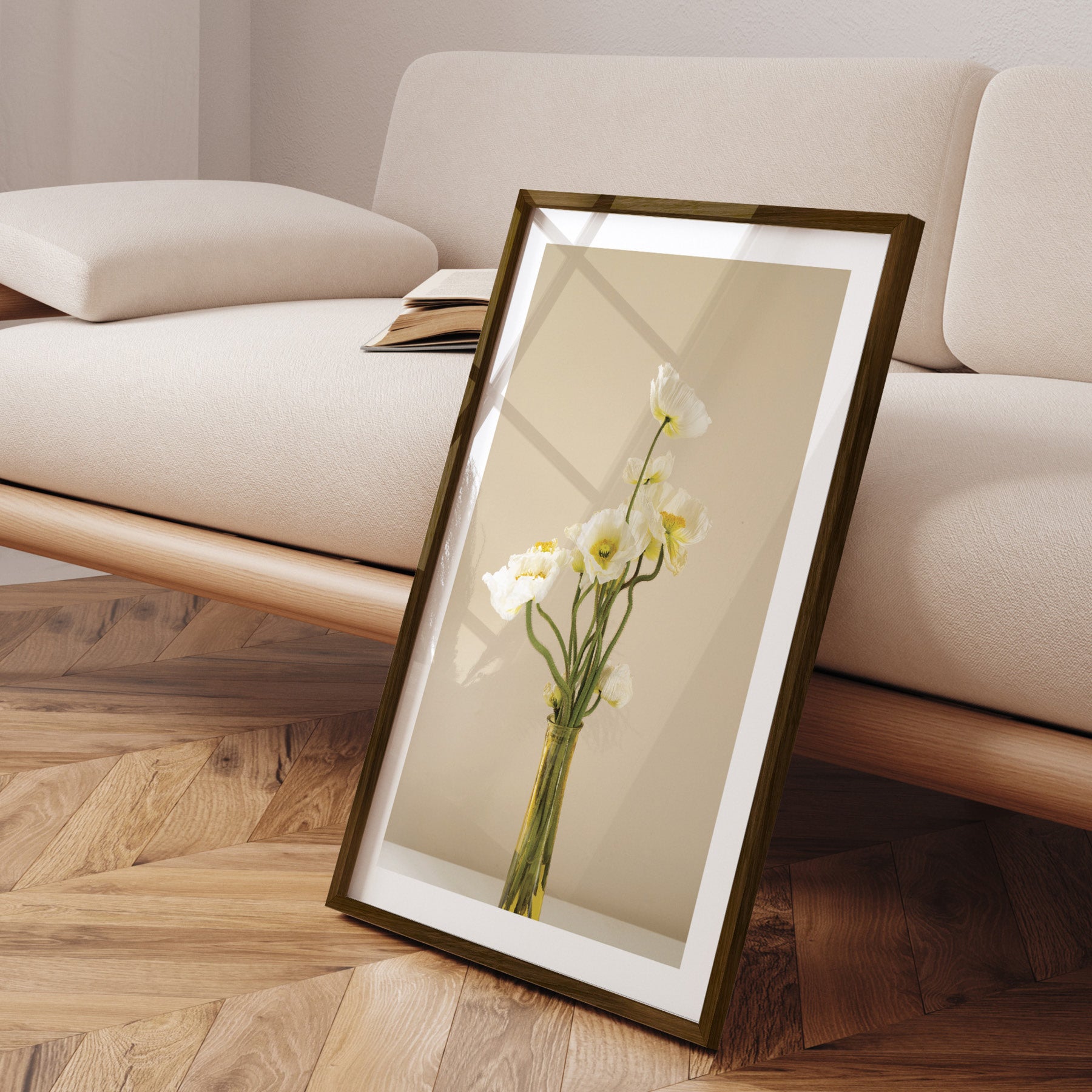 Κορνίζα Nordic Line - Σκούρο Καφέ Ξύλο Δρυός Ακρυλικό Γυαλί 15 mm W50 x H70 cm INCADO