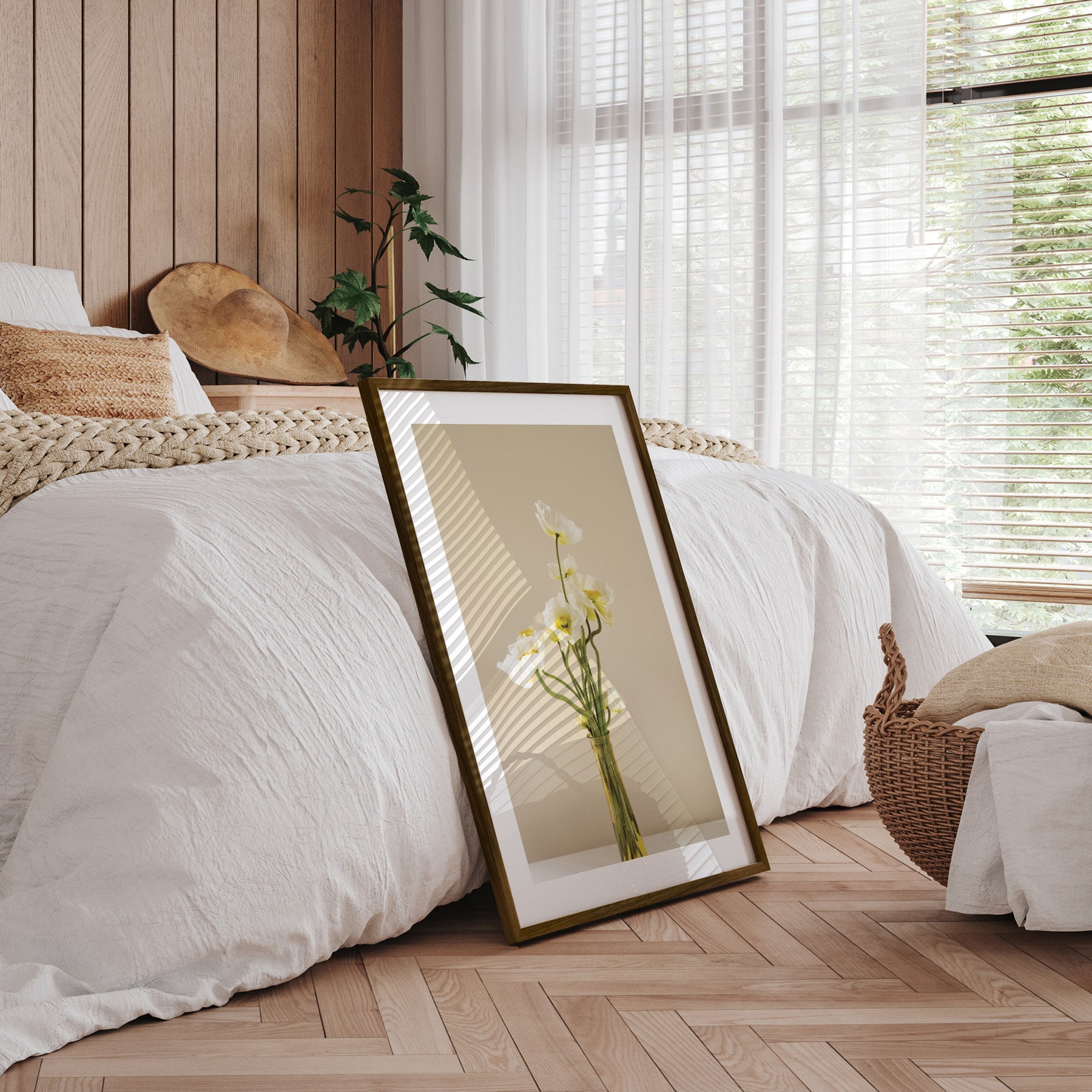 Κορνίζα Nordic Line - Σκούρο Καφέ Ξύλο Δρυός Ακρυλικό Γυαλί 15 mm W50 x H70 cm INCADO