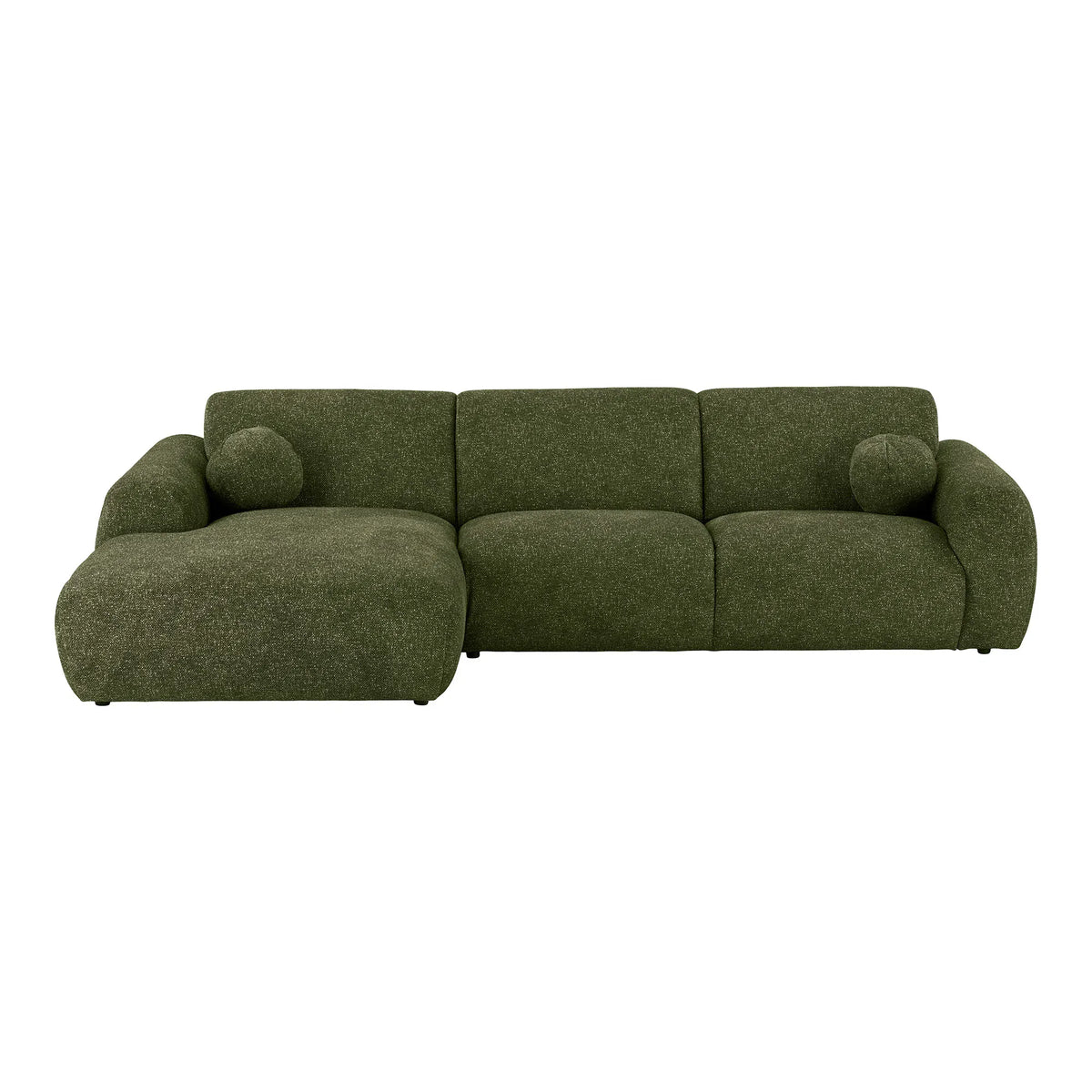 e With Two Cushions, Left Facing, Olive Πράσινο W300 x L109 - 177cm x H75x HOUSE NORDIC