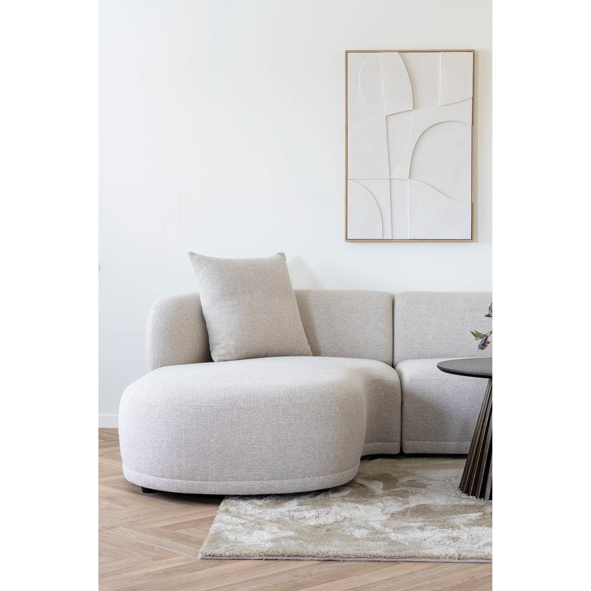 Καναπές Kingston Lounge Sofa Με 2 Μαξιλάρια, Off White, Left facing, W294 × D90/175 × H69 cm HOUSE NORDIC