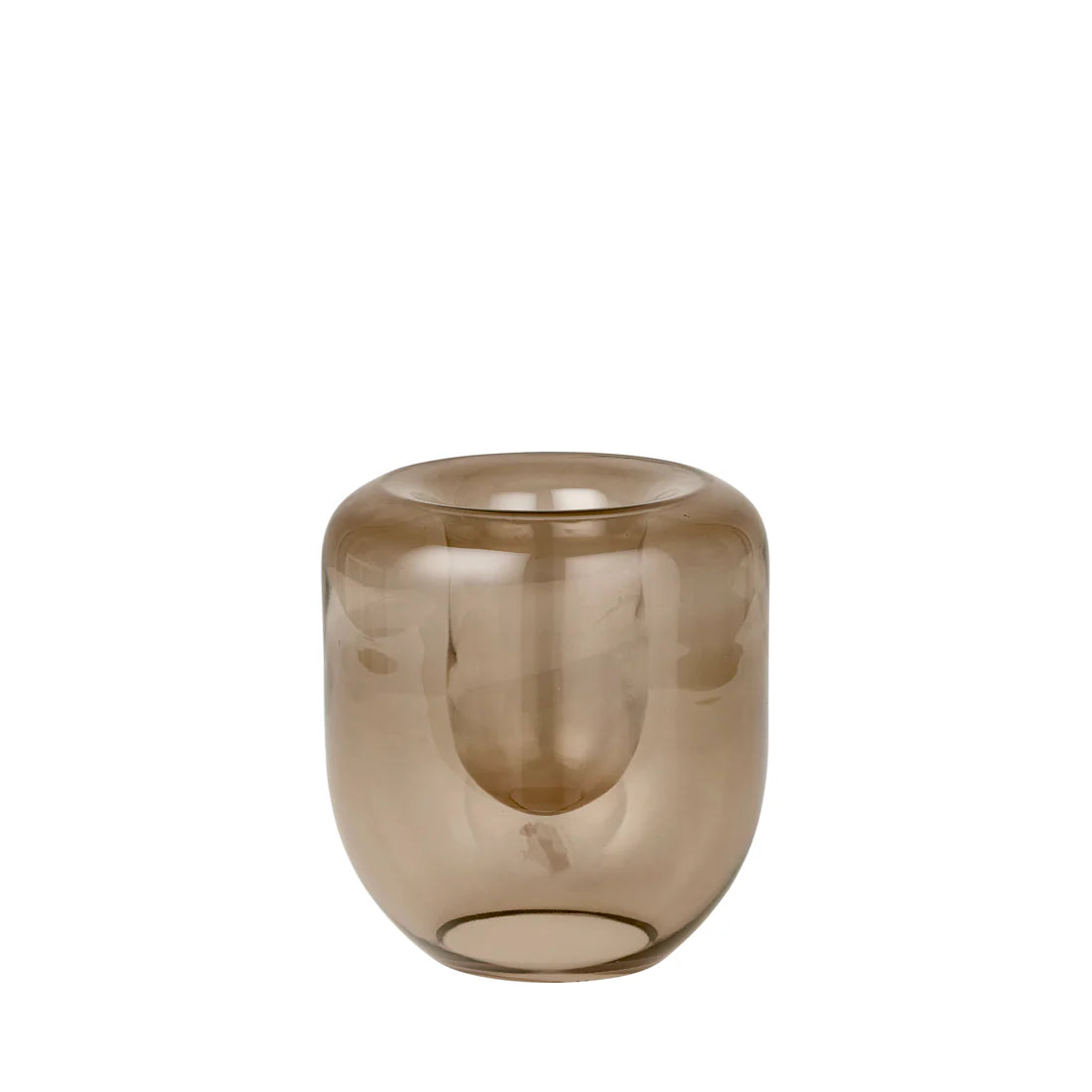 KRISTINA DAM studio ΒΑΖΟ Βάζο Opal Small Καφέ Topaz Φυσητό Γυαλί Ø14 x H16 cm KRISTINA DAM studio