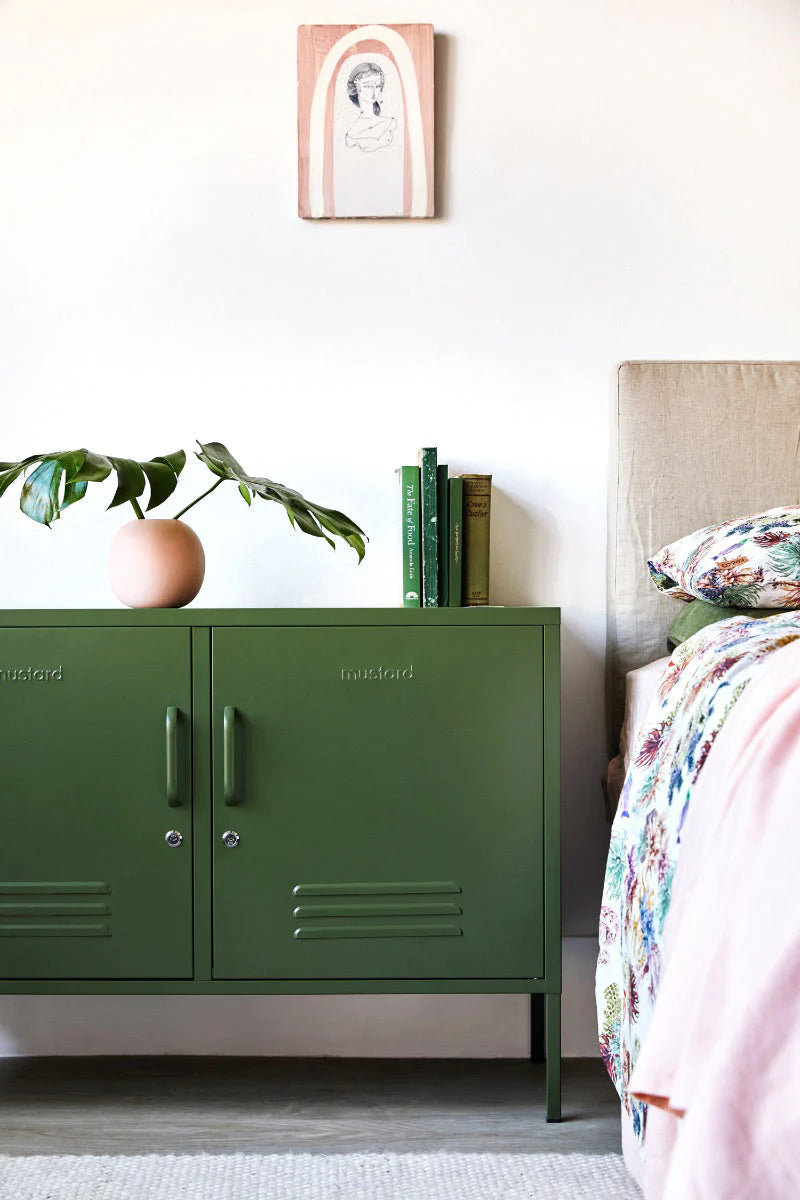 Mustard Ντουλάπι Μεταλλικό ντουλάπι Locker The Lowdown in Olive Χάλυβα Πράσινο Λαδί H72xW100xD40cm Mustard