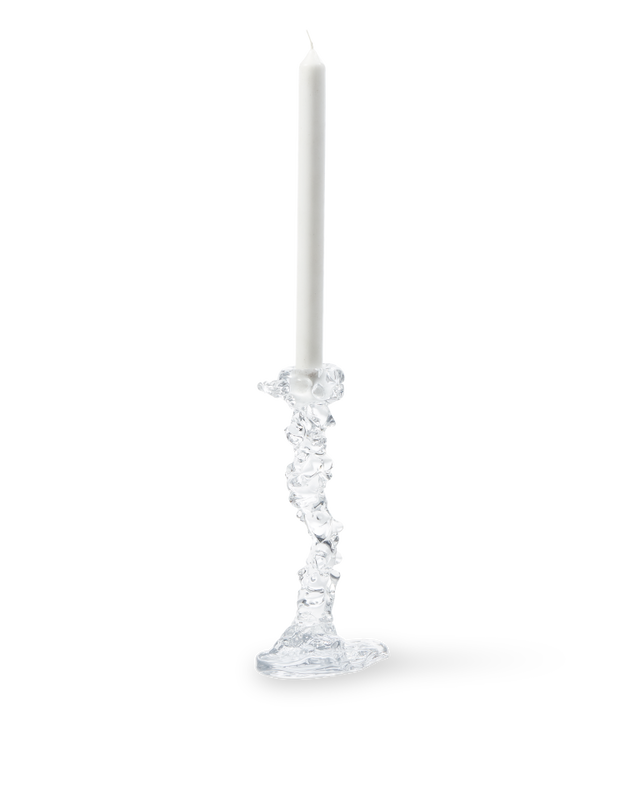 POLSPOTTEN Κηροπήγιο Κηροπήγιο Drip L Γυάλινο  L14xW8xH25 cm POLSPOTTEN