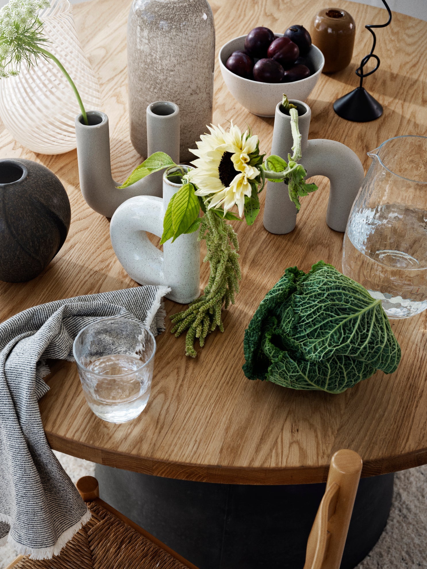 Broste Copenhagen Βάζο Βάζο HECTOR Κεραμικό Γκρι W4,5XL13XH19CM Broste Copenhagen