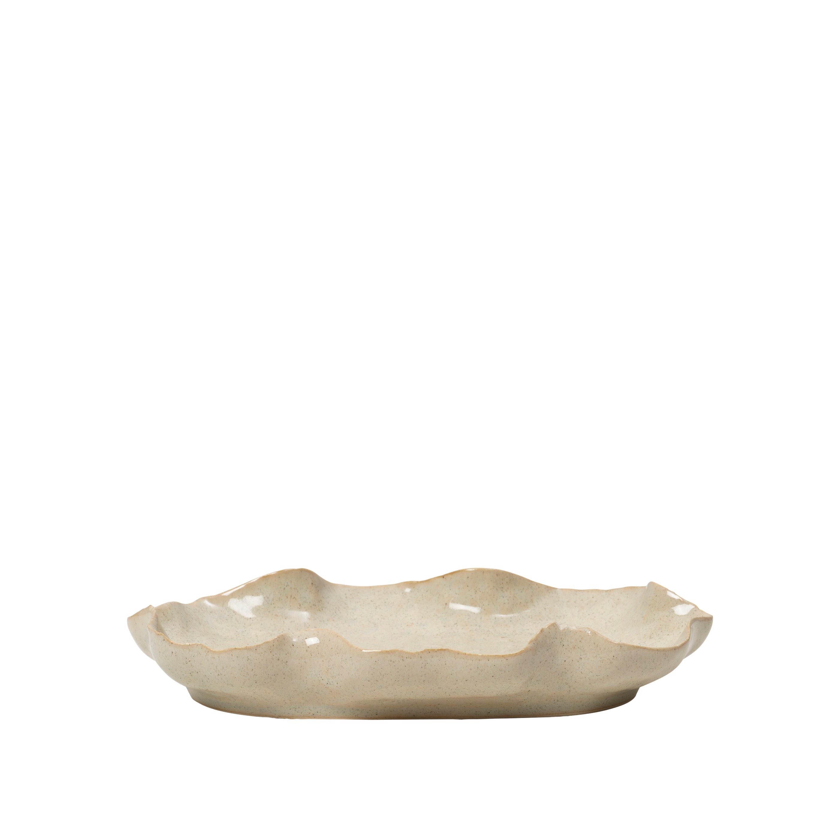 ητικό Πιάτο Cori Off White Reactive Glazed Κεραμικό W24 x L16,5 x H4 cm Broste Copenhagen