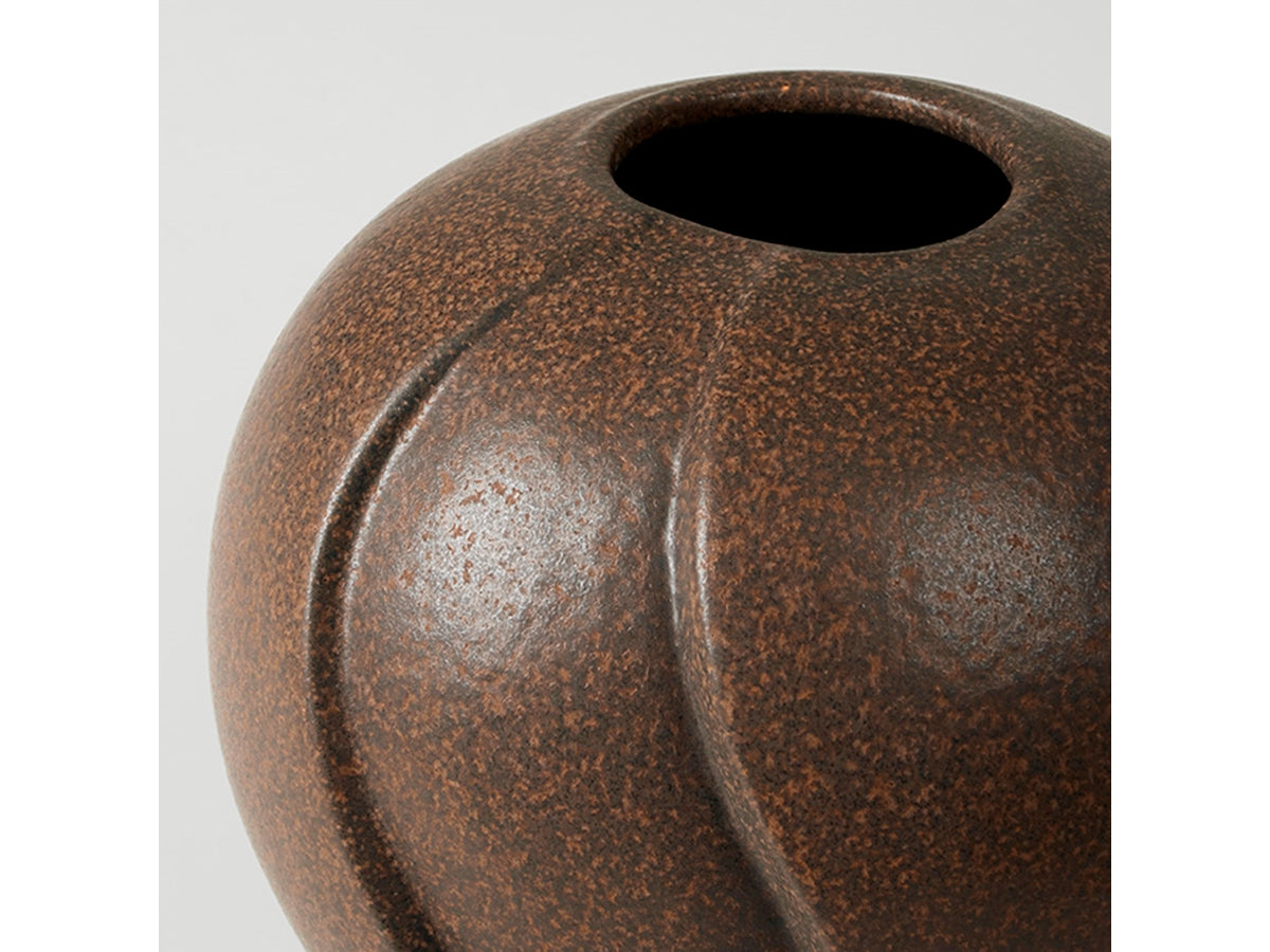 Broste Copenhagen Βάζο Βάζο Leda Κεραμικό Brown Καφέ H15 Ø15cm Broste Copenhagen