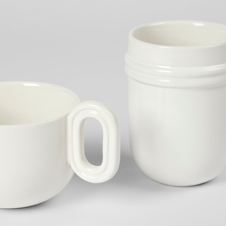 Broste Copenhagen Κούπα Stevns Πήλινο Φλυτζάνι Άσπρο H7.3 Ø10 cm Broste Copenhagen