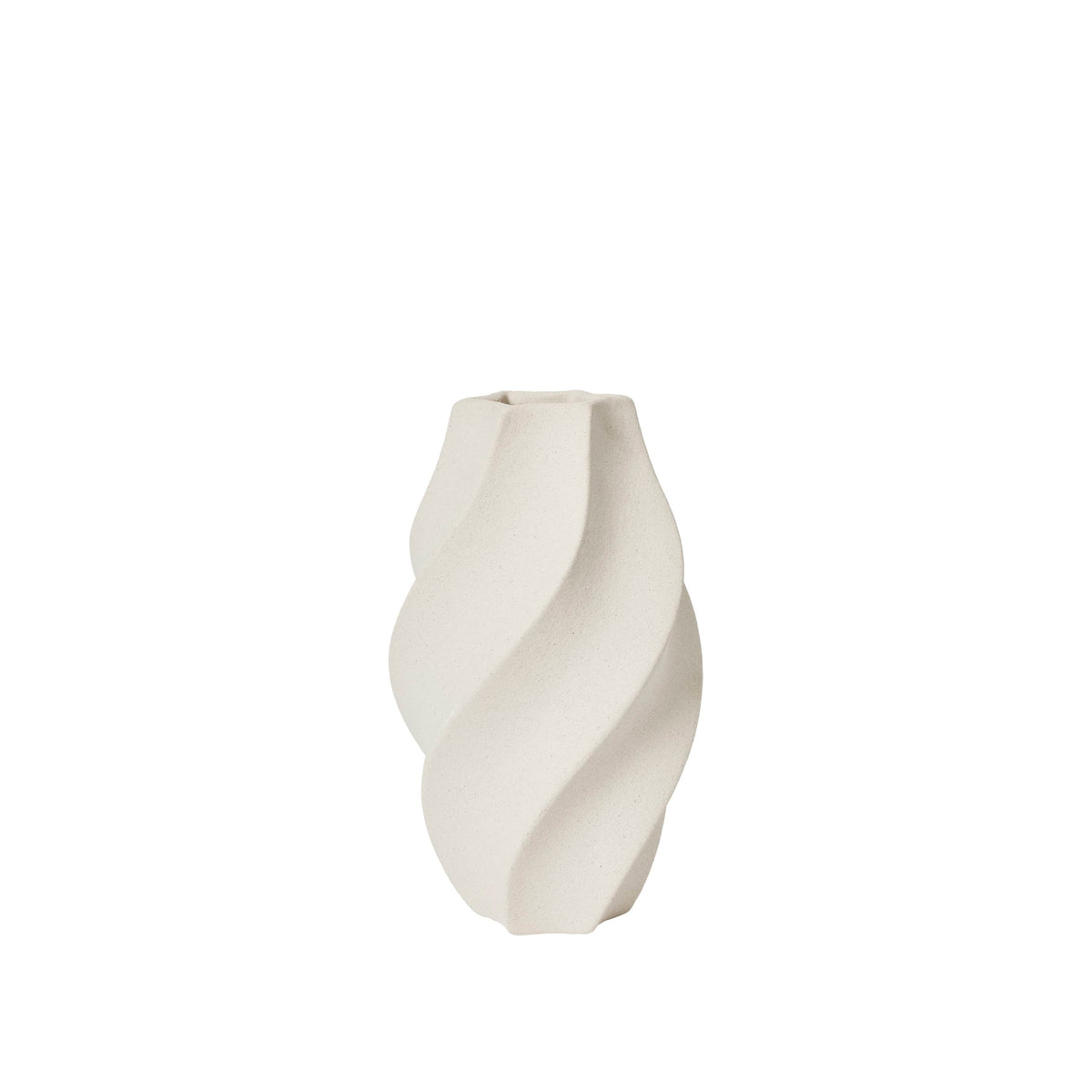 διακοσμητικό Βάζο Hunter Ματ Λευκό Kεραμικό, Ø19 x H32 cm BROSTE COPENHAGEN