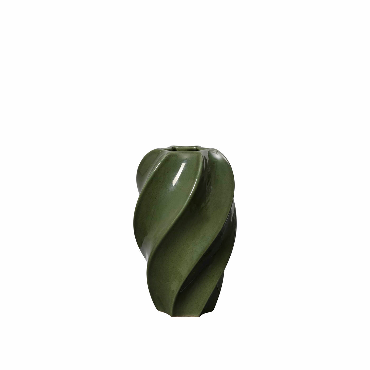 Βάζο Hunter Glossy Glazed Πράσινο Kεραμικό, Ø15,5 x H24 cm BROSTE COPENHAGEN