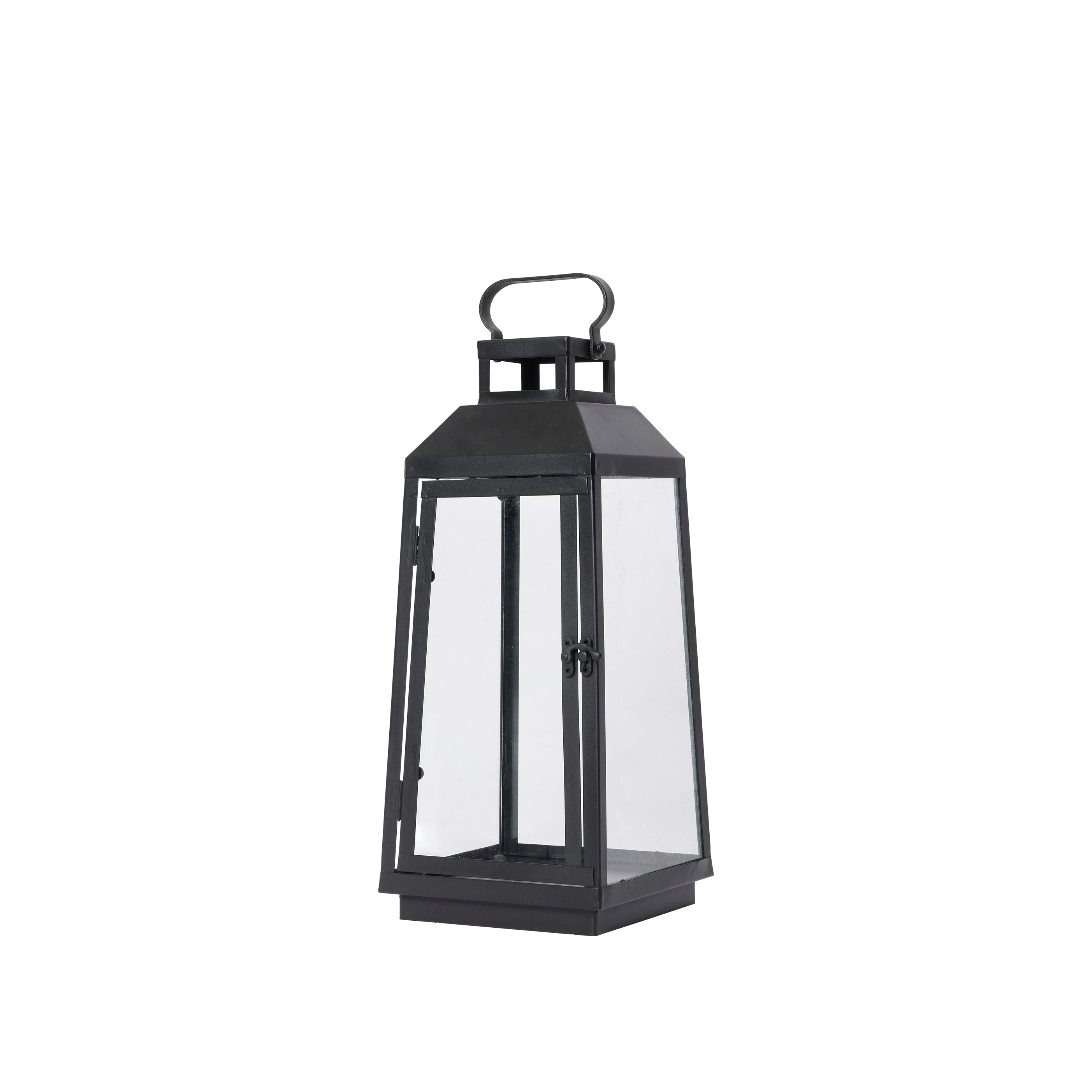 Διακοσμητικό Φανάρι Lou Lantern Iron Μαύρο / Γυαλί Ø24 x H55 cm Broste Copenhagen