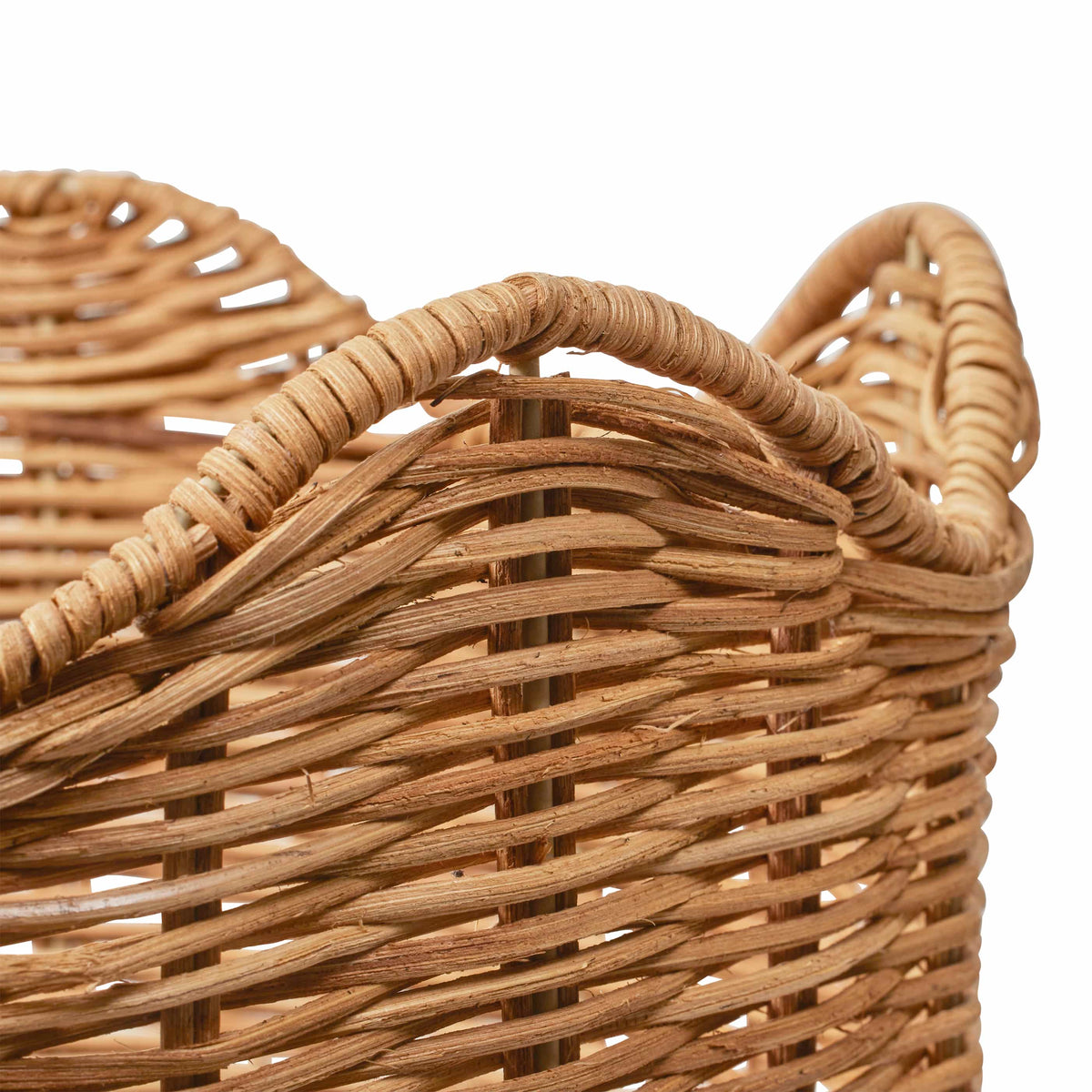 Αποθηκευτικά Καλάθια Lola Set of 2 Rattan Φυσικό Καφέ Ø35 x H35 cm Broste Copenhagen