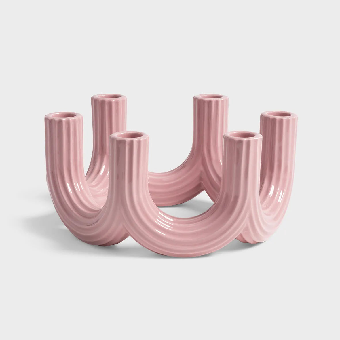 Home - &k Amsterdam Κηροπήγιο Κηροπήγιο Churros Ροζ - Δολομίτης 11 x 23.5 cm Home - &k Amsterdam