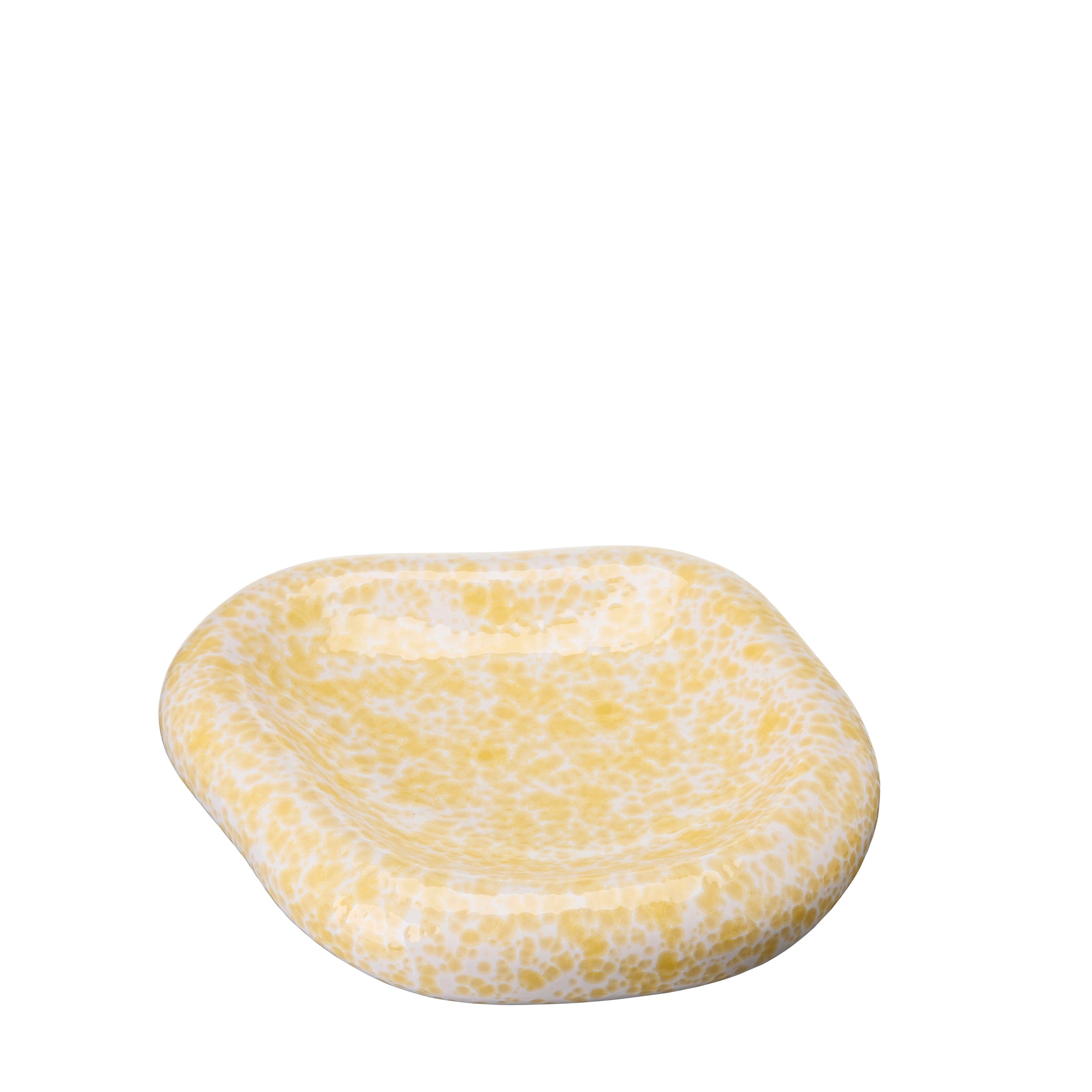 Διακοσμητικό Μπολ Doris - Κεραμικό Άσπρο Κίτρινο Ø26 x 37 x 34 x 7 cm HintsDeco