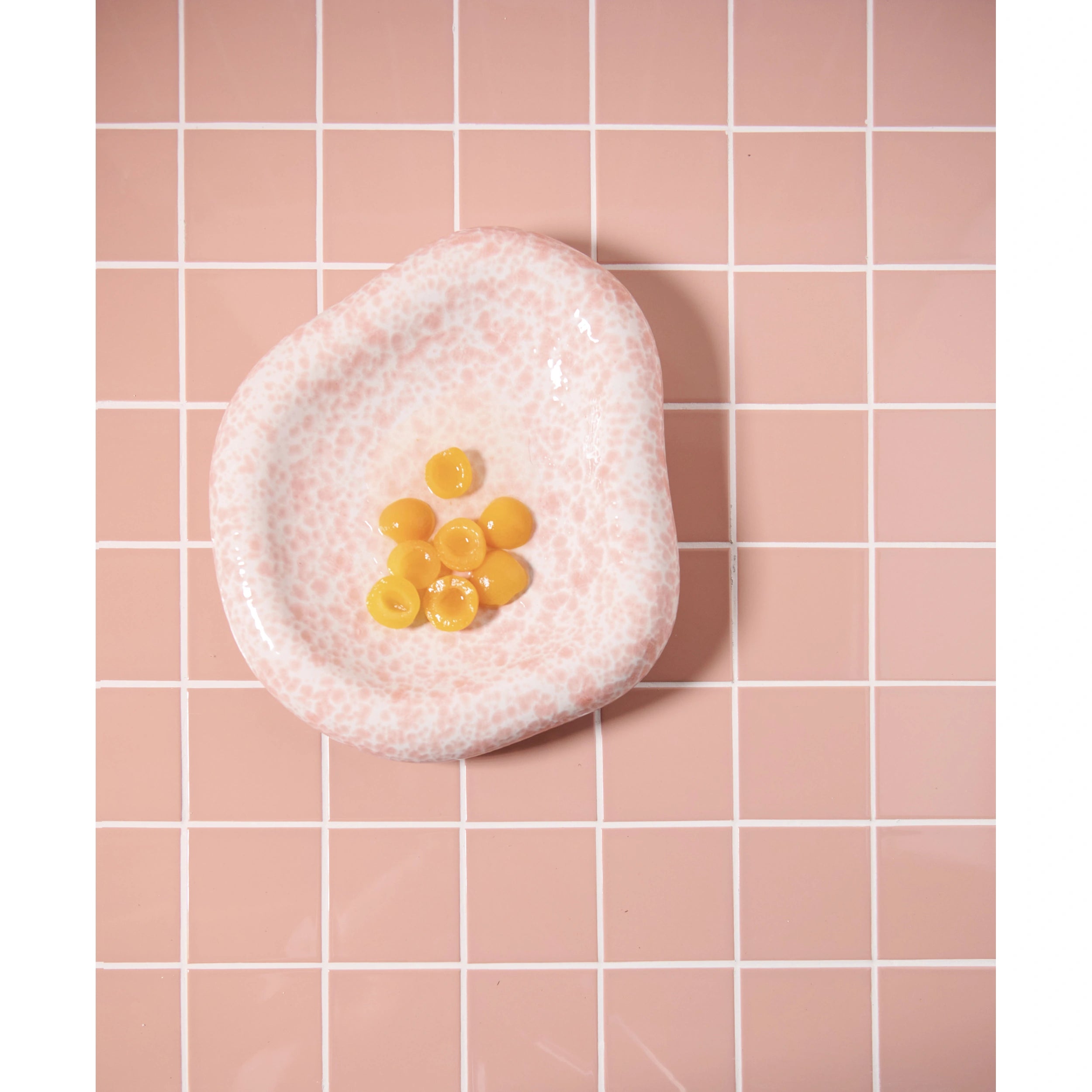 Διακοσμητικό Μπολ Doris - Κεραμικό Άσπρο Ροζ Ø26 x 37 x 34 x 7 cm HintsDeco