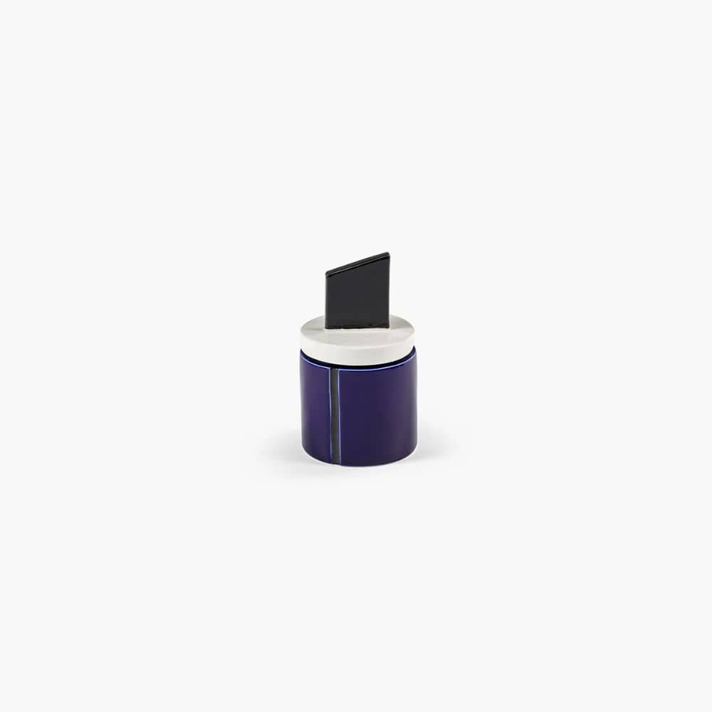 Αρωματικό Κερί Scented Μικρό Μπλε-Μαύρο Γυάλινο L 8.5 W 8.5 H 14cm SERAX