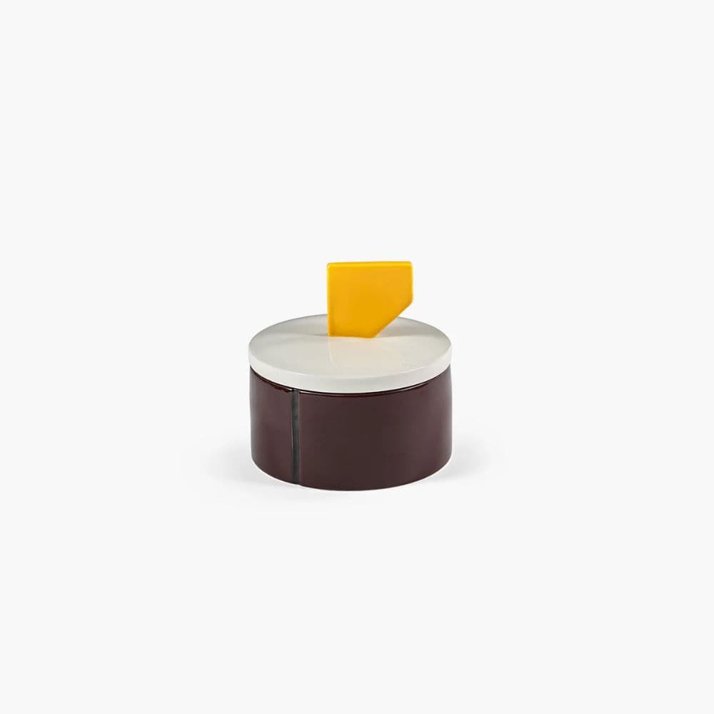 Αρωματικό Κερί Scented B Μπορντό-Κίτρινο Γυάλινο L 17 W 17 H 16 cm SERAX