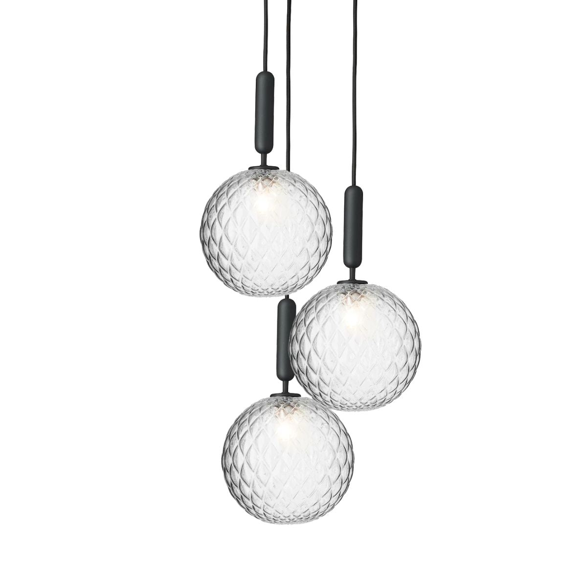 NUURA Φωτιστικό οροφής Φωτιστικό Οροφής MIIRA 3 LARGE , CLEAR σκούρο γκρι ø370mm x max. 2500 mm 220-240V NUURA