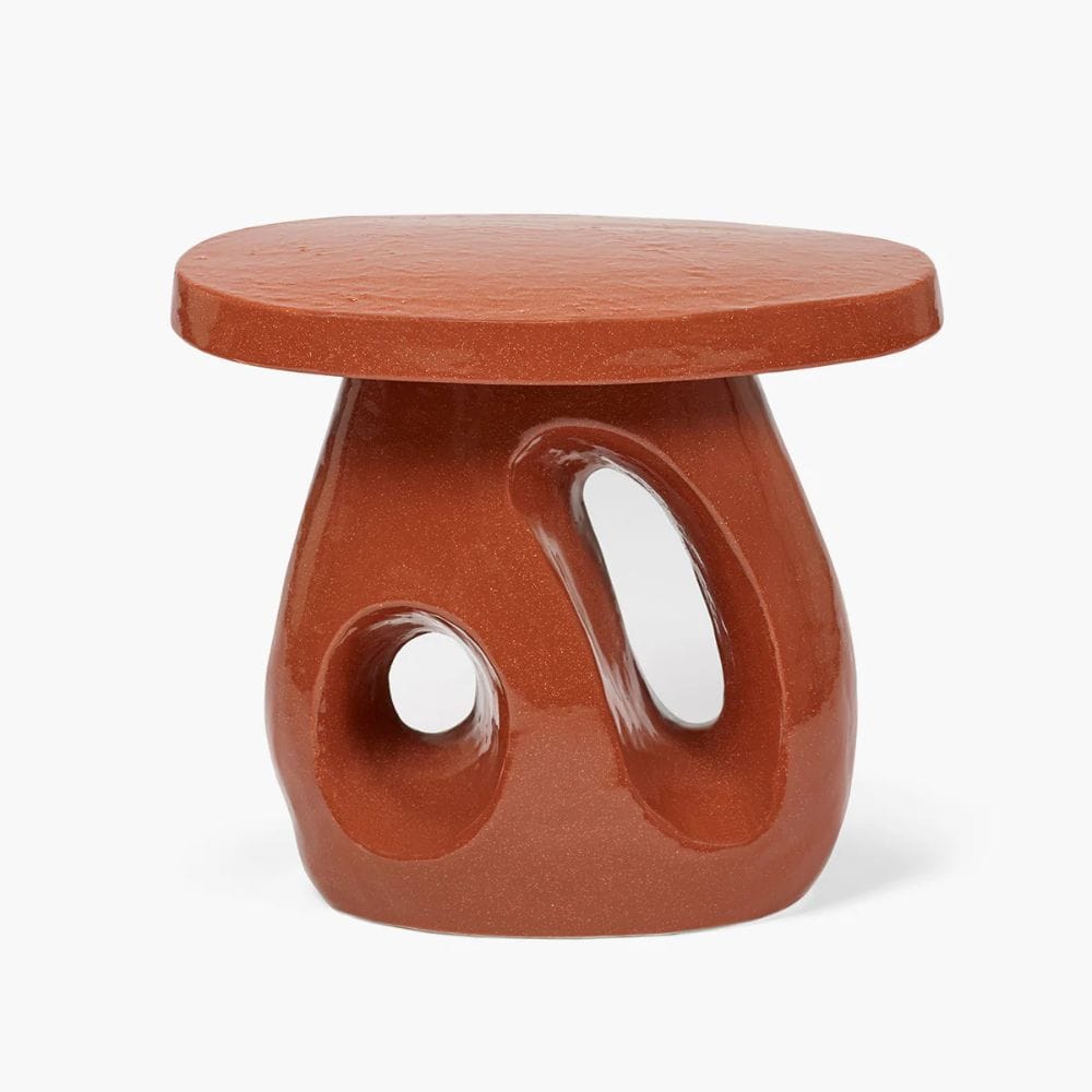 Βοηθητικό Τραπέζι 10 rust Amé Καφέ Terracotta Κεραμικό L 52 W 37 H 45 cm SERAX