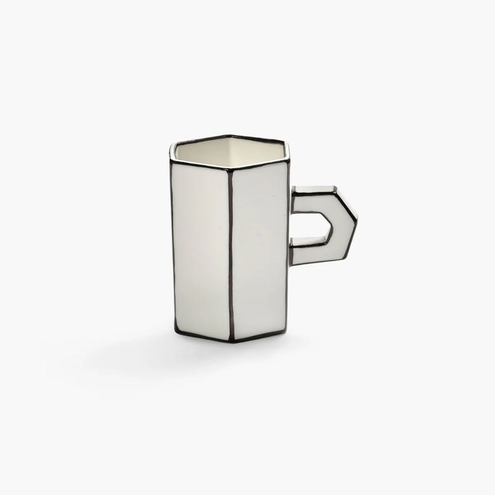 λού Espresso Carte Blanche Λευκό-Μαύρο Πορσελάνη 8x5.8x7.7cm SERAX