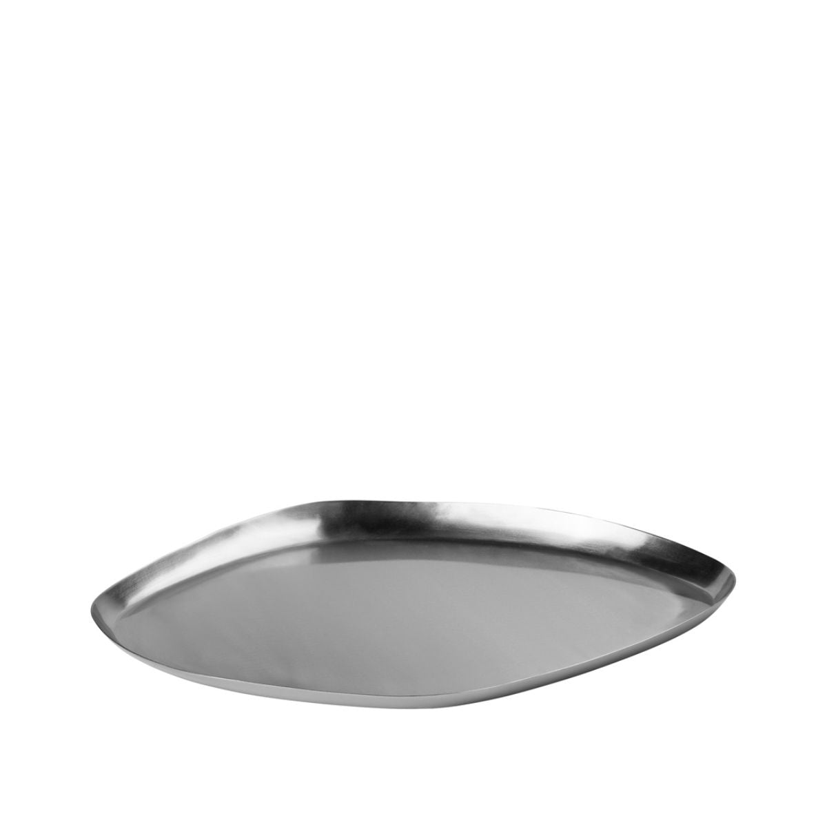 Broste Copenhagen Διακοσμητικός Δίσκος Δίσκος Mie L - Ασημί Φινίρισμα, Σίδηρος, Π32 x Β39 x Υ3 εκ. BROSTE COPENHAGEN