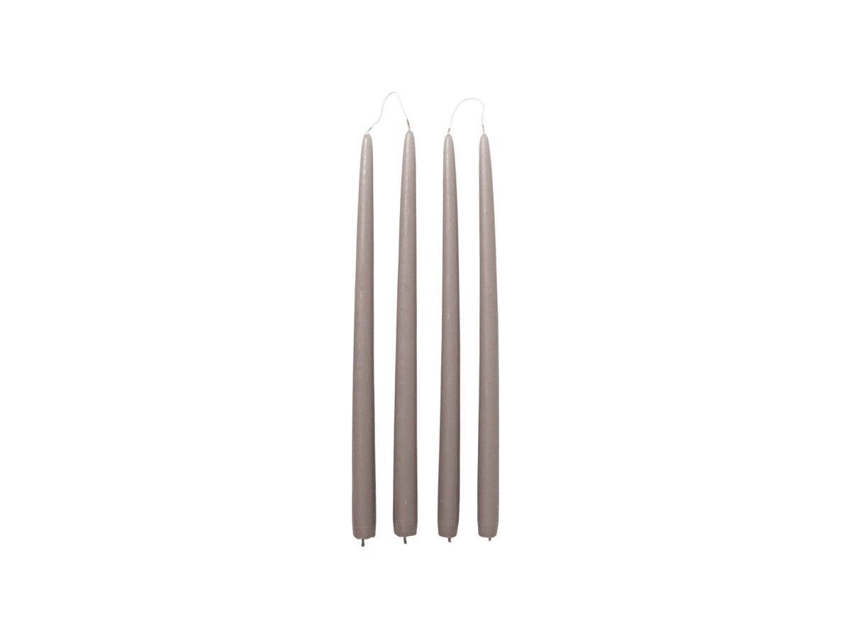 Broste Copenhagen Κεριά Κερί Smooth Taper Burn Set 4 τμχ Time 10.5 h Linen Ø2,2 x H38 cm S/4 Broste Copenhagen