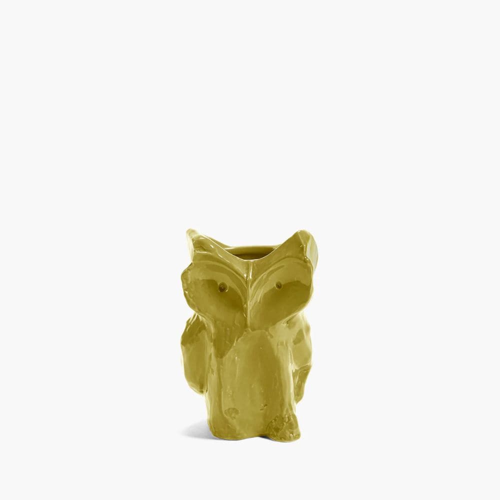 Διακοσμιτικό Βάζο Owl XS Butter Κίτρινο Κεραμικό 13x12x18cm SERAX - MARNI