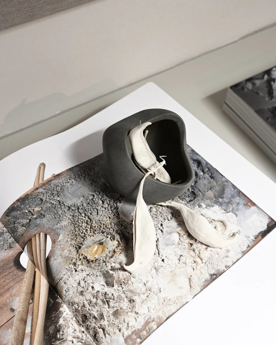 101 COPENHAGEN Διακοσμητικo Μπολ Curve Bowl Mini Κεραμικό Διακοσμητικό Βάζο Γκρι Η7,5x10,5x11,5cm 101 COPENHAGEN